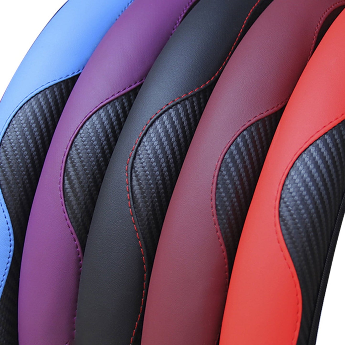 Walbest Microfiber Leather Steering Wheel Cover Breathable Auto Car Steering Wheel Cover for Men and Women Universal 15 Inches (Blue)