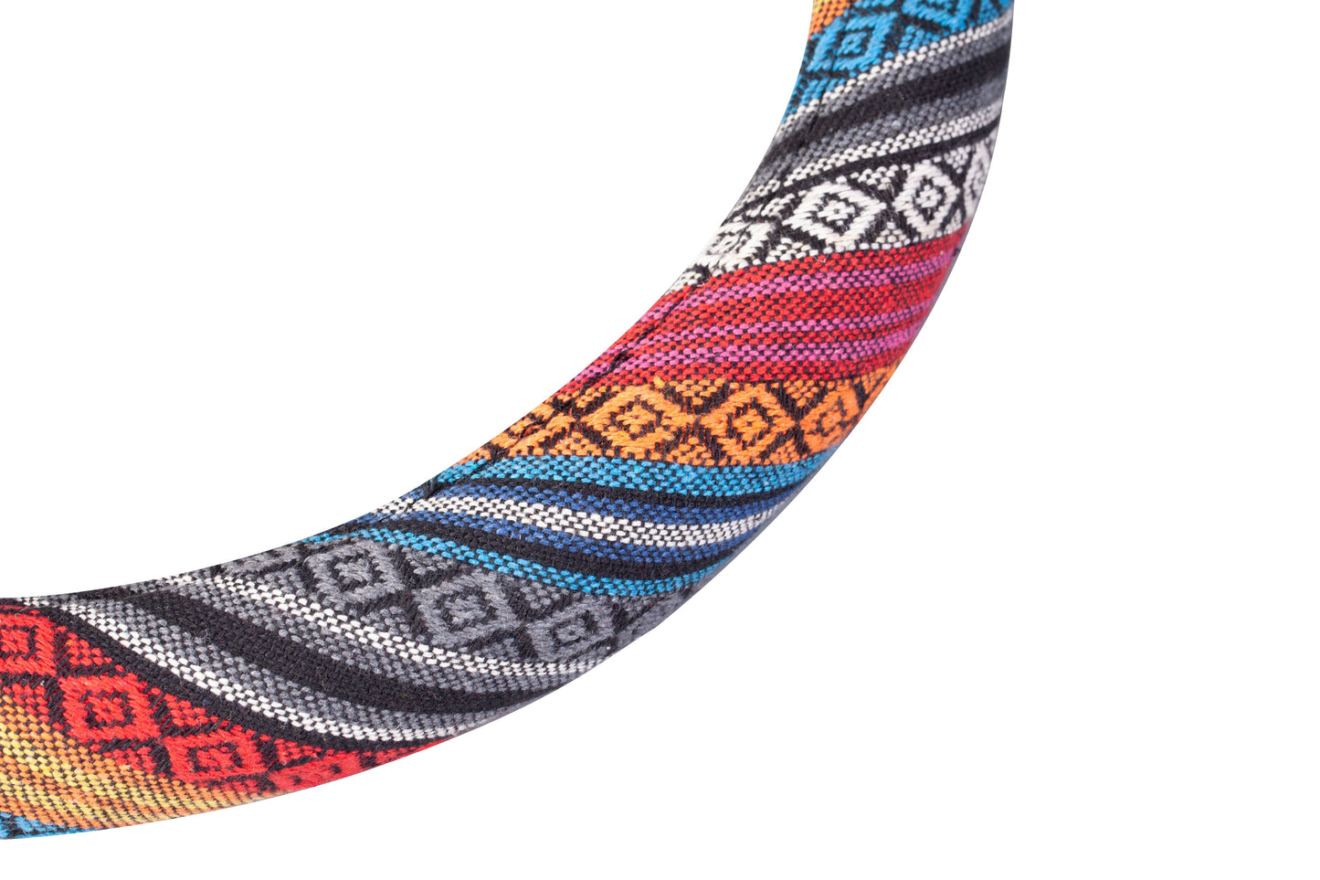 Auto Drive 1 Piece Boho Car Steering Wheel Cover Polyester, Colorful - Universal Fit, 23SWC163