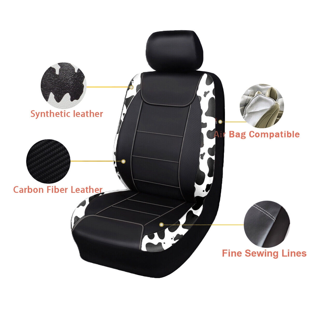 Full Set Deluxe Automotive Leather Universal Car Seat Covers Interior Covers