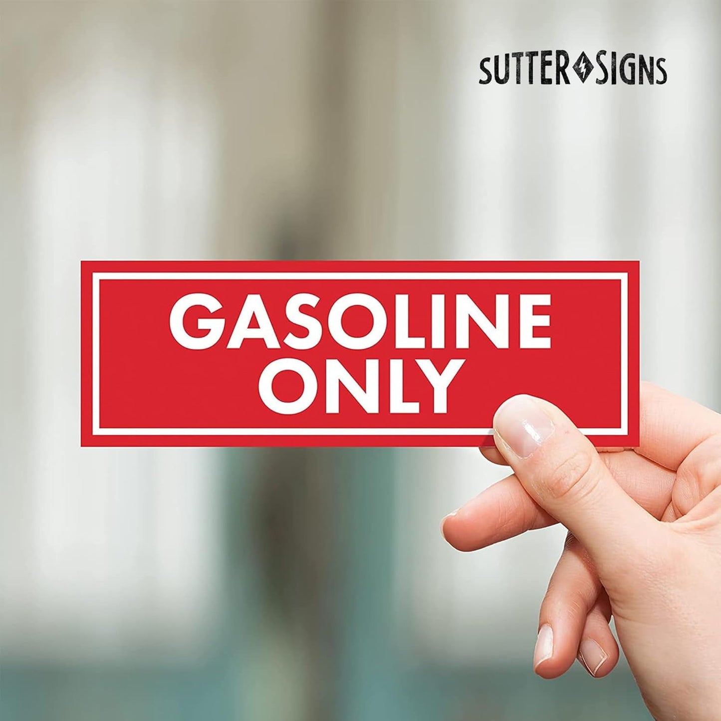 Sutter Signs 6pc Diesel Only & Gasoline Only Stickers for Fuel Tank | Weatherproof Adhesive Decals for Trucks, Tractors, Fuel Cans, Gas Caps