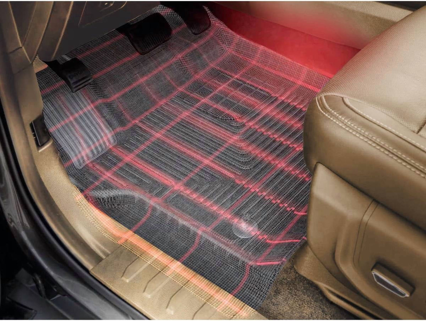 Husky Liners 18911 Weatherbeater Floor Mats Fit 2024-2025 Enclave/Traverse/Acadia w/ 2nd Row Bench/Bucket Seats Front Row Liners 2pc Black