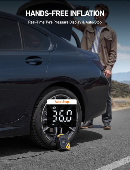 AstroAI Tire Inflator Air Compressor 12V DC, Digital Car Tire Pump 150 PSI, Preset Tire Pressure, Auto Shutoff, Electric Air Pump for Car Tires, Bicycles, Infl
