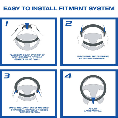 Skechers Air Cooled Memory Foam Steering Wheel Cover, Breathable Comfort Grip, Soft Leather, All-Season Fit for Cars, SUVs, and Trucks Pink