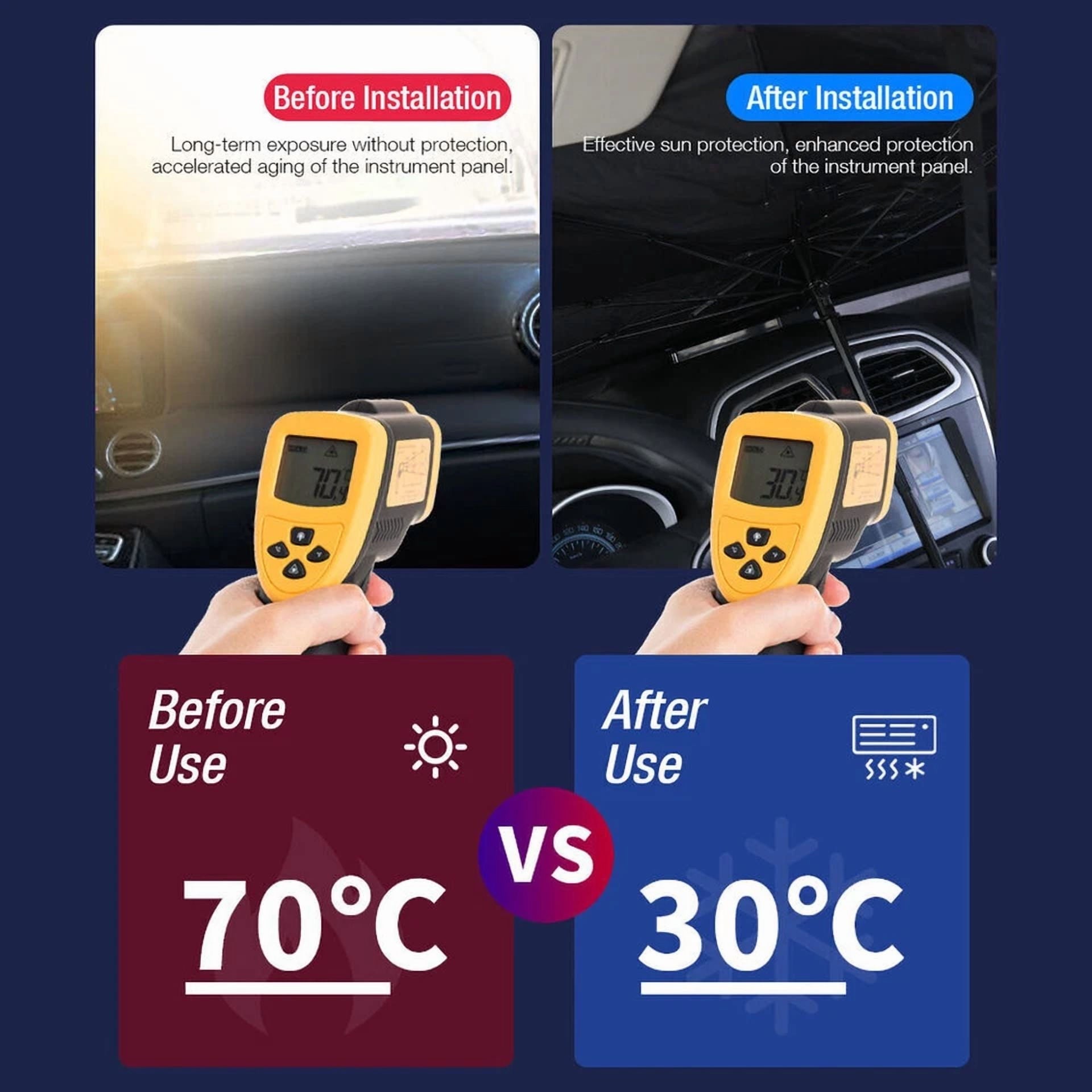 Car Windshield Sun Shade Foldable Umbrella Front Window Cover Visor Umbrella