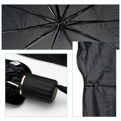 53" Car Windshield Sun Shade Foldable Umbrella Front Window Sun Uv Protection