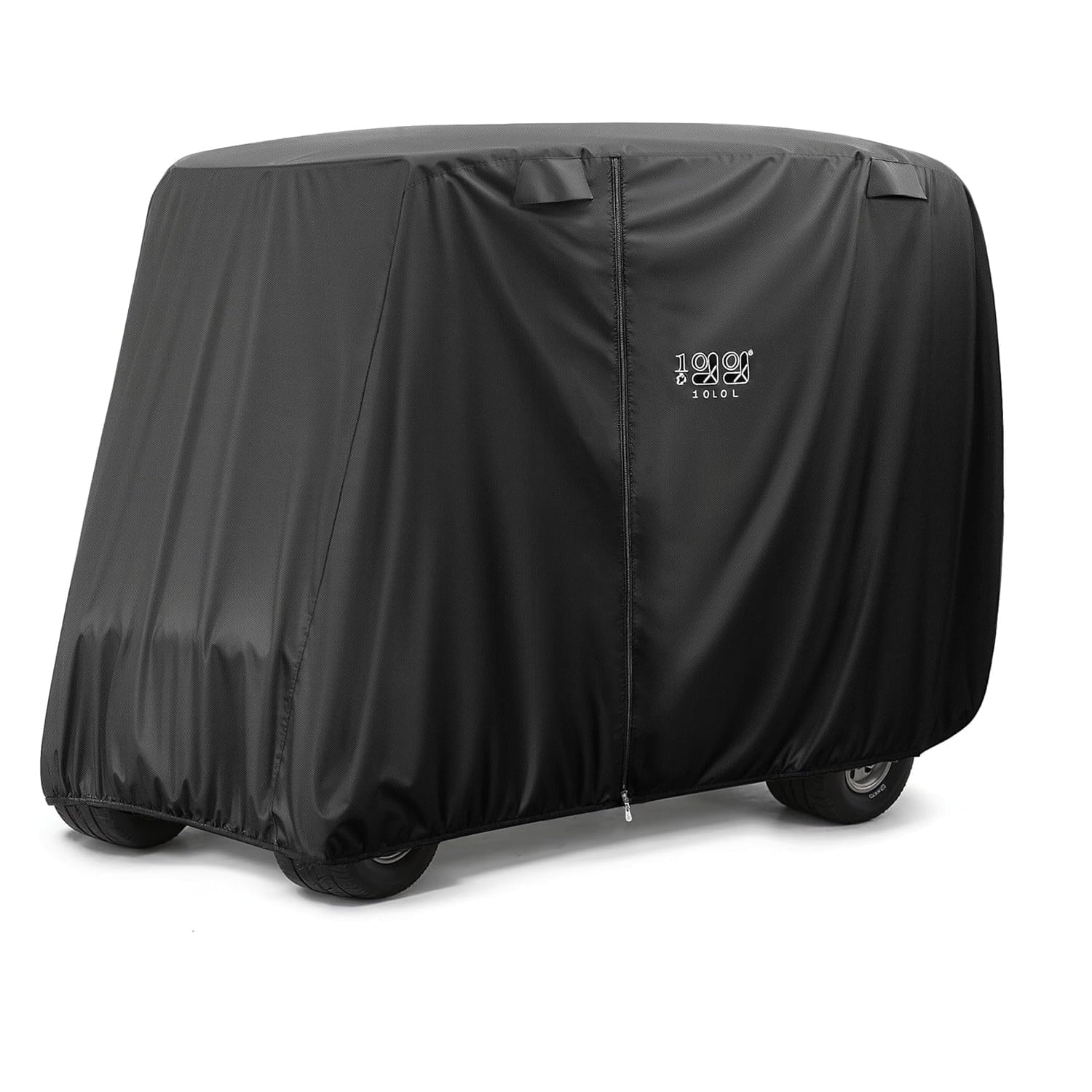 10L0L Golf Cart Cover 4 Passenger for Yamaha EZGO Club Car, 420D Waterproof Sunproof Dustproof Enclosure Cover, Black