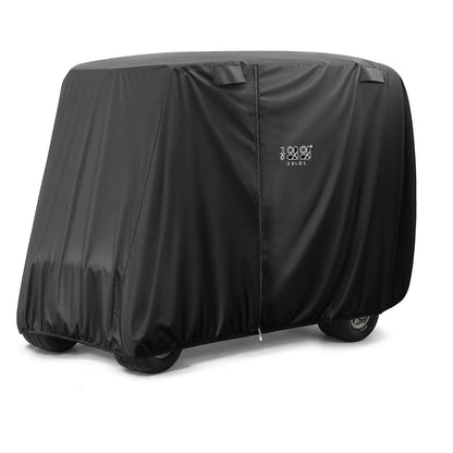 10L0L Golf Cart Cover 4 Passenger for Yamaha EZGO Club Car, 420D Waterproof Sunproof Dustproof Enclosure Cover, Black