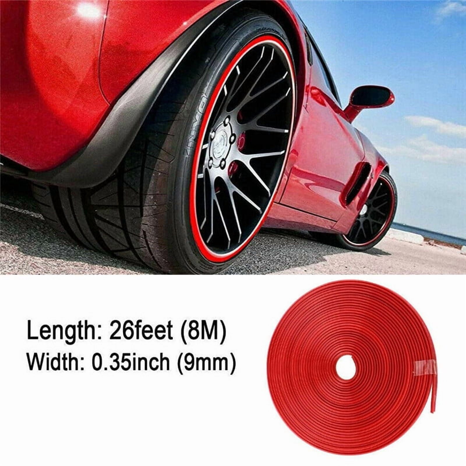 8M Car Wheel Rim Edge Protector Vehicle Tire Guard Sticker Rubber Strip Line