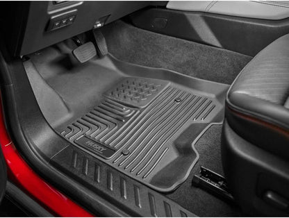 Husky Liners 18911 Weatherbeater Floor Mats Fit 2024-2025 Enclave/Traverse/Acadia w/ 2nd Row Bench/Bucket Seats Front Row Liners 2pc Black