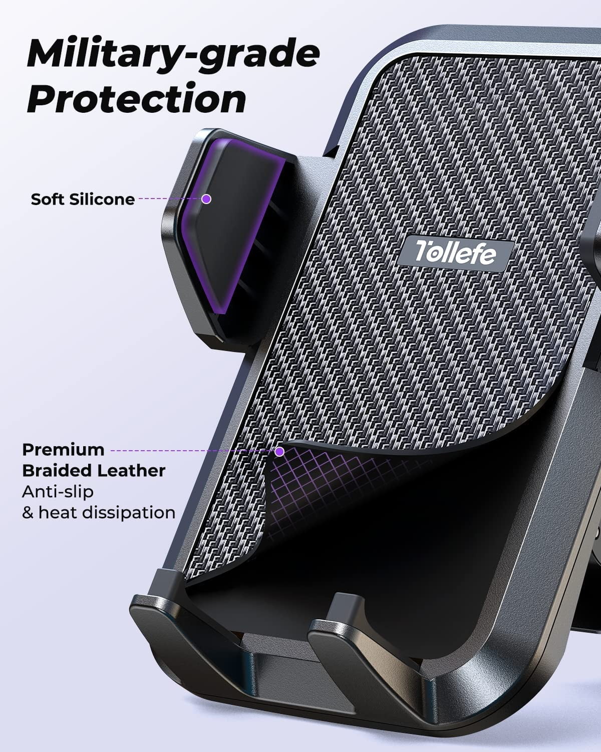 JOYROOM Car Phone Holder, Air Vent Car Mount Hands Free Automobile Clamp Phone Holder for Car, Fit for iPhone Samsung All Smartphones with Thick Case