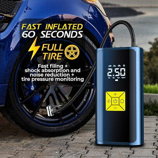 150 PSI Air Compressor Tire Inflator Fits Car Moto Bike Tires Air Pump Cordless