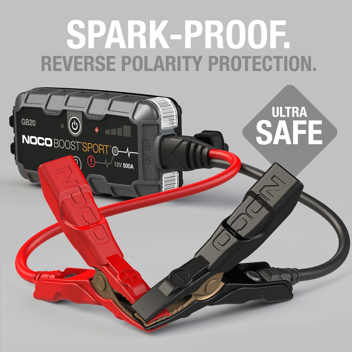 NOCO Boost GB20: 500A 12V UltraSafe Portable Lithium Jump Starter