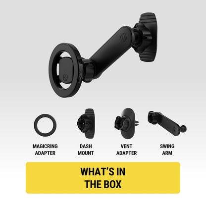 Scosche SMS1ODVR-1 MagicMount MS 5-in-1 MagSafe Car Phone Mount - Back of Screen, Dash or Vent Mount