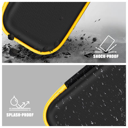 Case Compatible with Airmoto Portable Air Pump 120 PSI Air Compressor, Car Tire Inflator Storage Bag for Accessories-Black+ Yellow Zipper