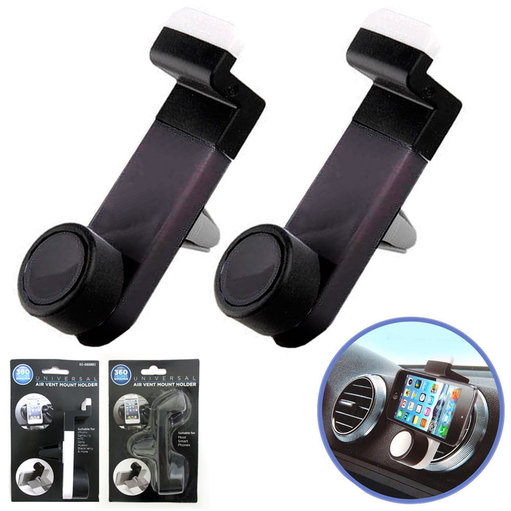 2 Pack Universal 360 Rotating Car Air Vent Mount Cradle Holder Cell Phone GPS