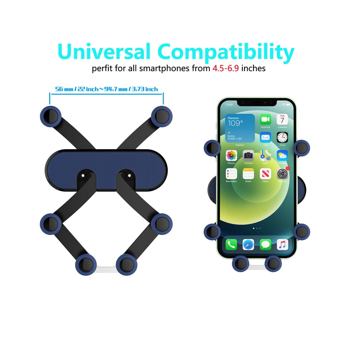 Njjex Phone Holder for Car Mount Air Vent for iPhone SE 2020 / 11 / 12 Pro Max XR XS Max / Galaxy S9 S10 S20 Ultra Note 20 10 Ultra / Moto G Stylus E 2020 / LG Stylo 6