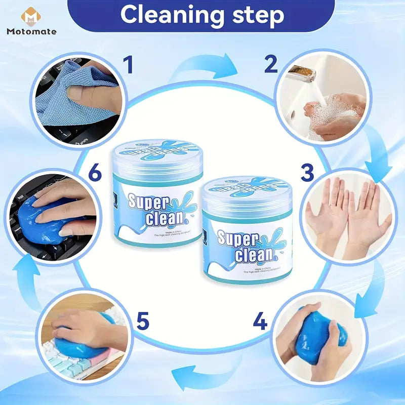 Car Cleaning Gel Car Cleaning Putty Car Interior Cleaner Slime Car Cleaning Kit Auto Detailing Tools Car Cleaning Supplies Car Accessories Car Blue 1 Pack