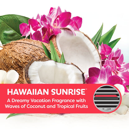 Refresh Your Car! Hawaiian Sunrise Contour Vent Stick Car Air Freshener - 4 Ct