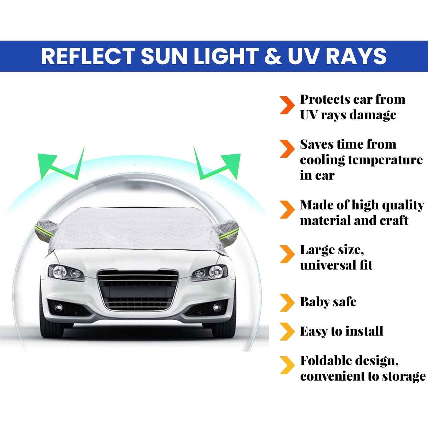 XUKEY Thick Car Windshield Cover Snow Ice Rain Protector Sun Shade Universal for SUV Pick up Truck