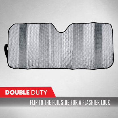 Motor Trend Front Windshield Sun shade - Accordion Folding Auto Sunshade for Car Truck SUV 58 x 24 Inch (Gray) - AS-311-GR_am