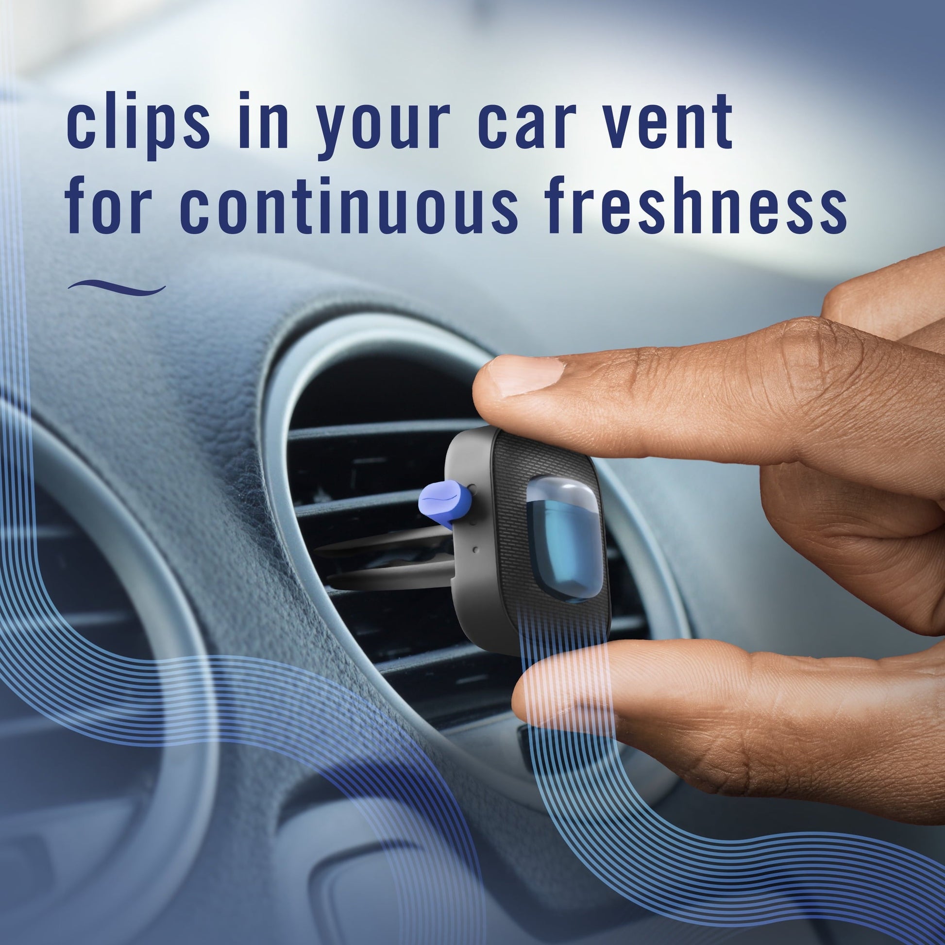 Febreze AUTO Car Air Freshener, Odor-Fighting Car Vent Clip, New Car, 2 Count