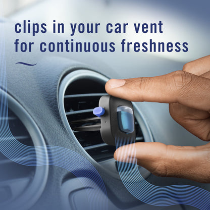 Febreze AUTO Car Air Freshener, Odor-Fighting Car Vent Clip, New Car, 2 Count