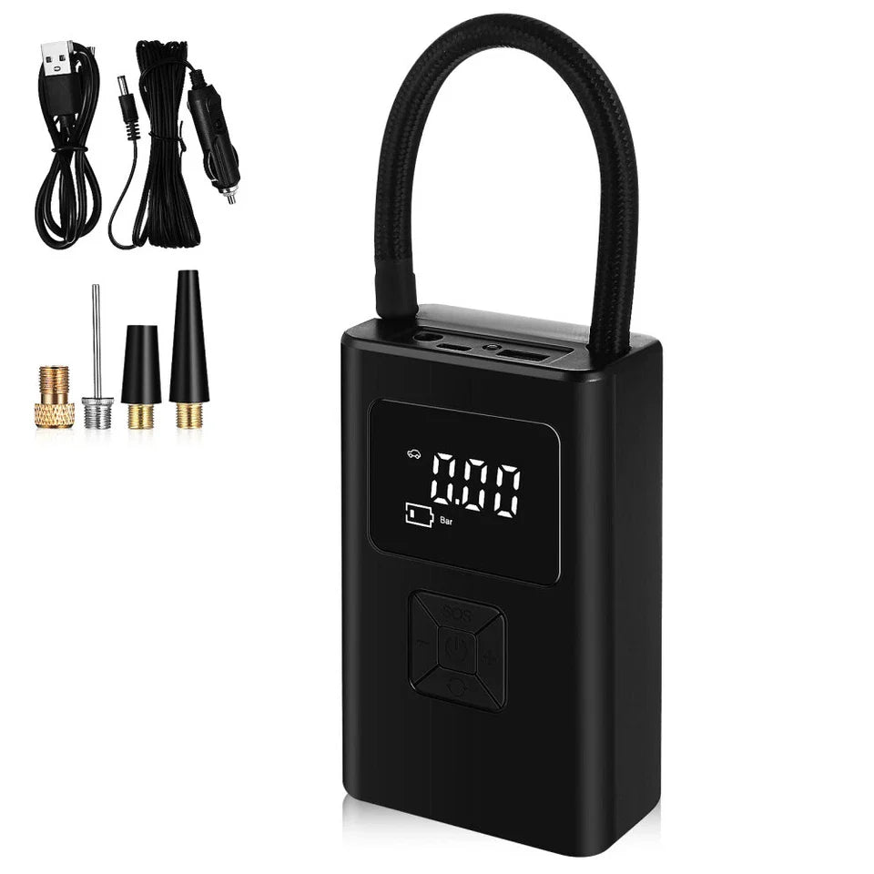 150 Psi Air Compressor Tire Inflator Fits Car Moto Bike Tires Air Pump Cordless