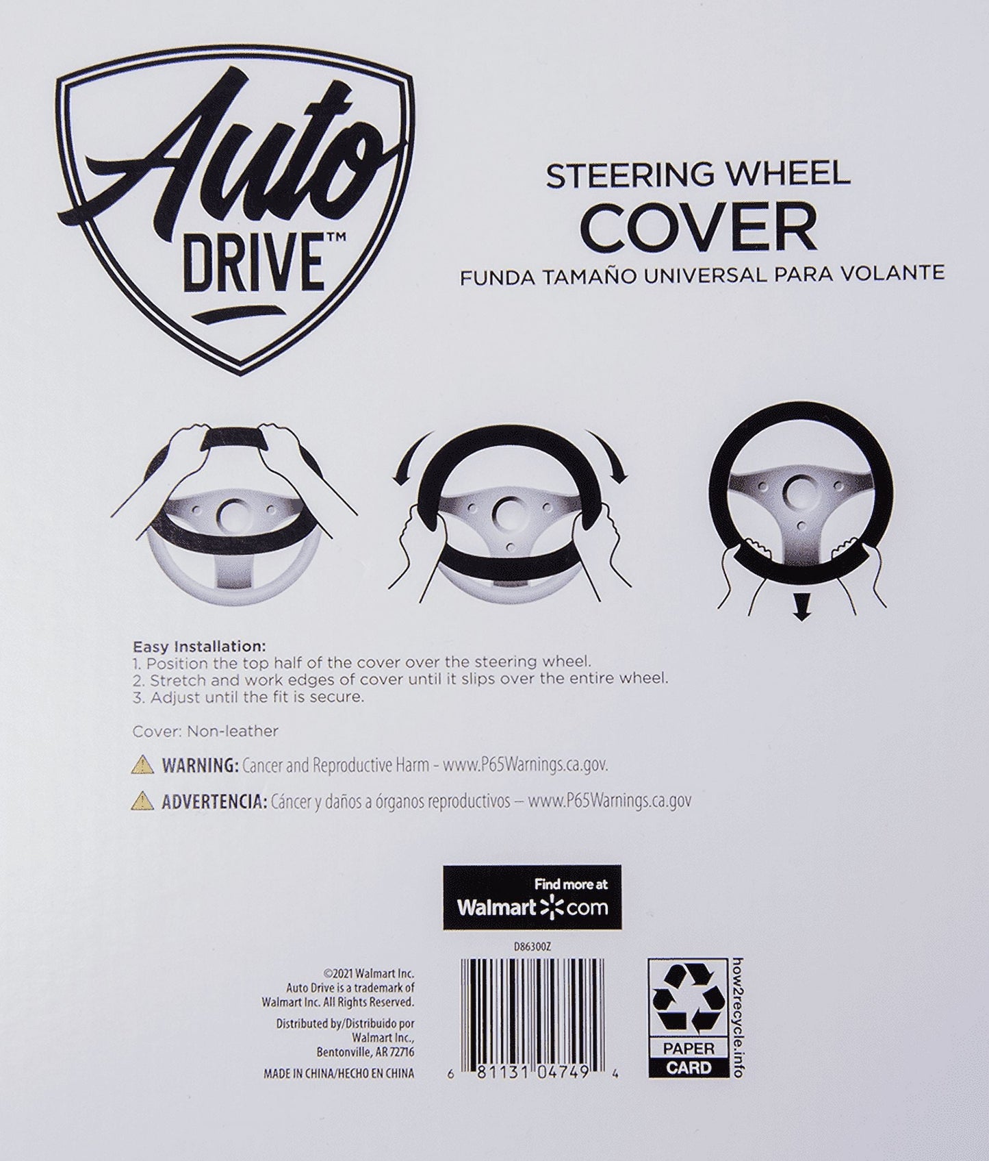 Auto Drive Black Universal Fit Iredescent Crystal Steering Wheel Cover, Fit for Cars, Suvs, Set of 1