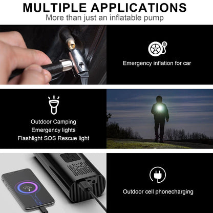 150 PSI Air Compressor Tire Inflator Fits Car Moto Bike Tires Air Pump Portable