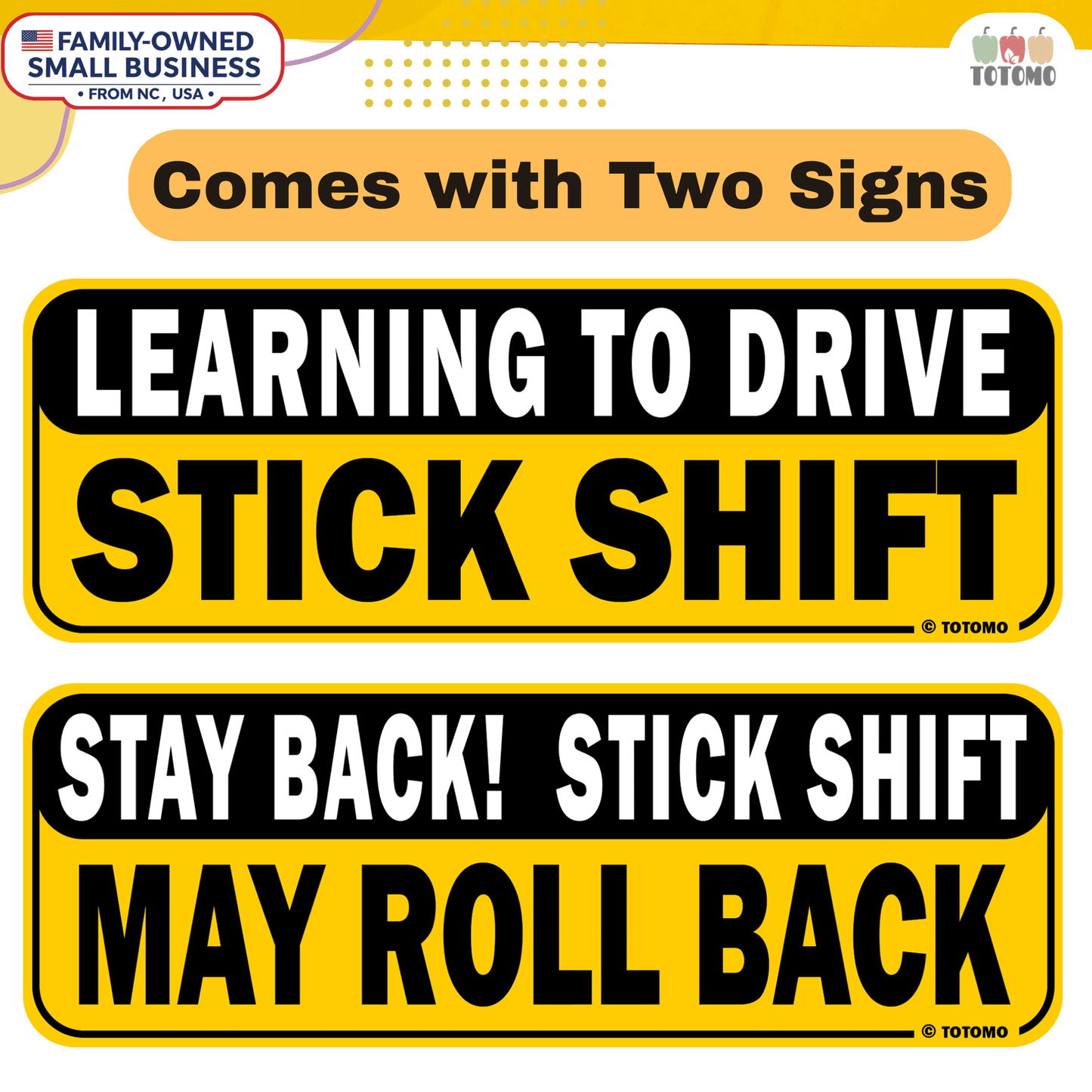 Learning Stick Shift Manual Transmission Car Bumper Magnet Sticker Sign New Student Driver