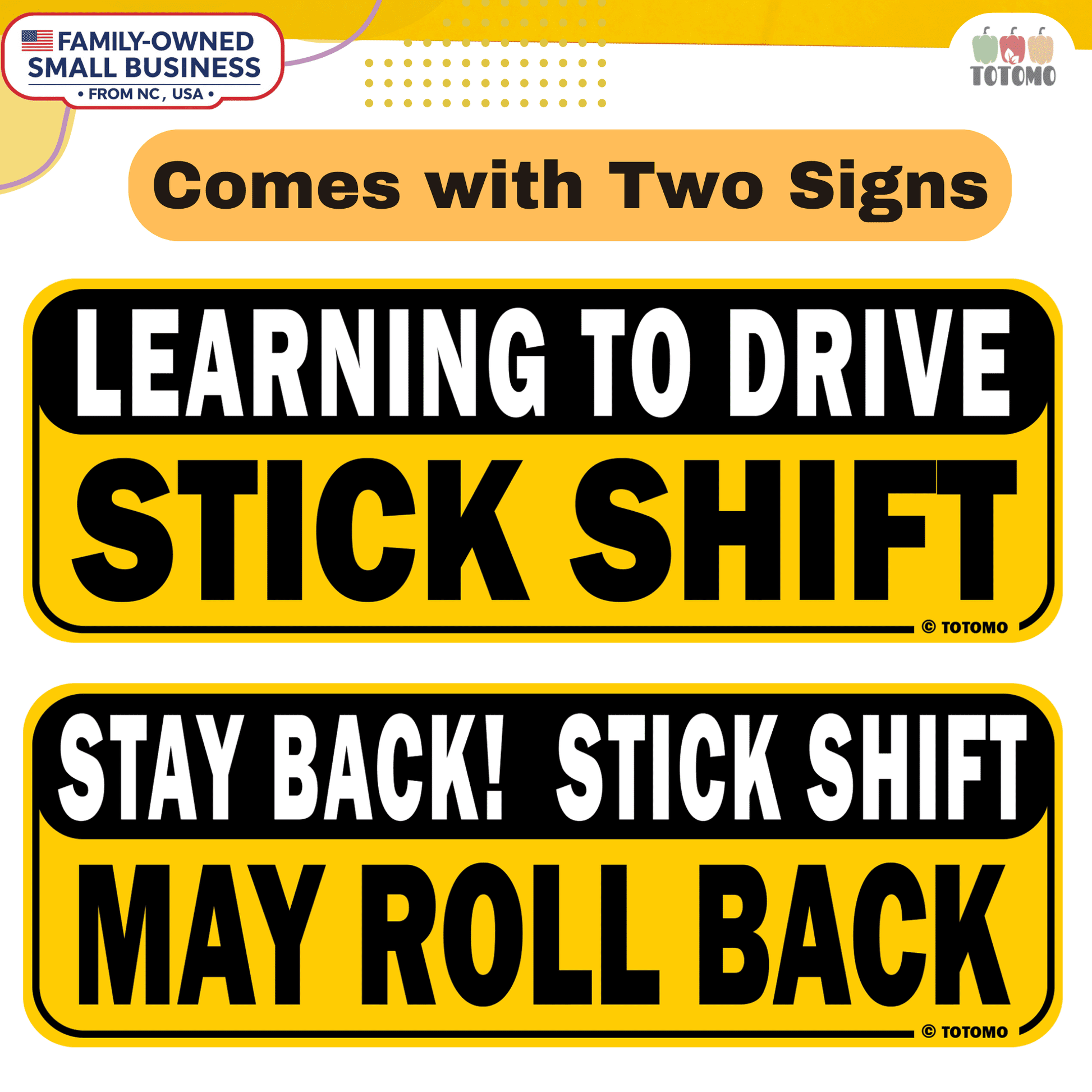 Learning Stick Shift Manual Transmission Car Bumper Magnet Sticker Sign New Student Driver