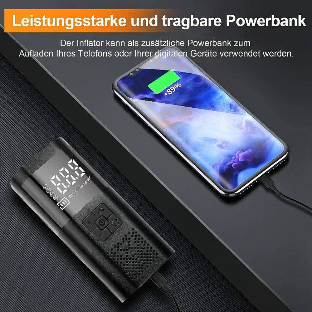 150 PSI Air Compressor Tire Inflator Fits Car Moto Bike Tires Air Pump Portable