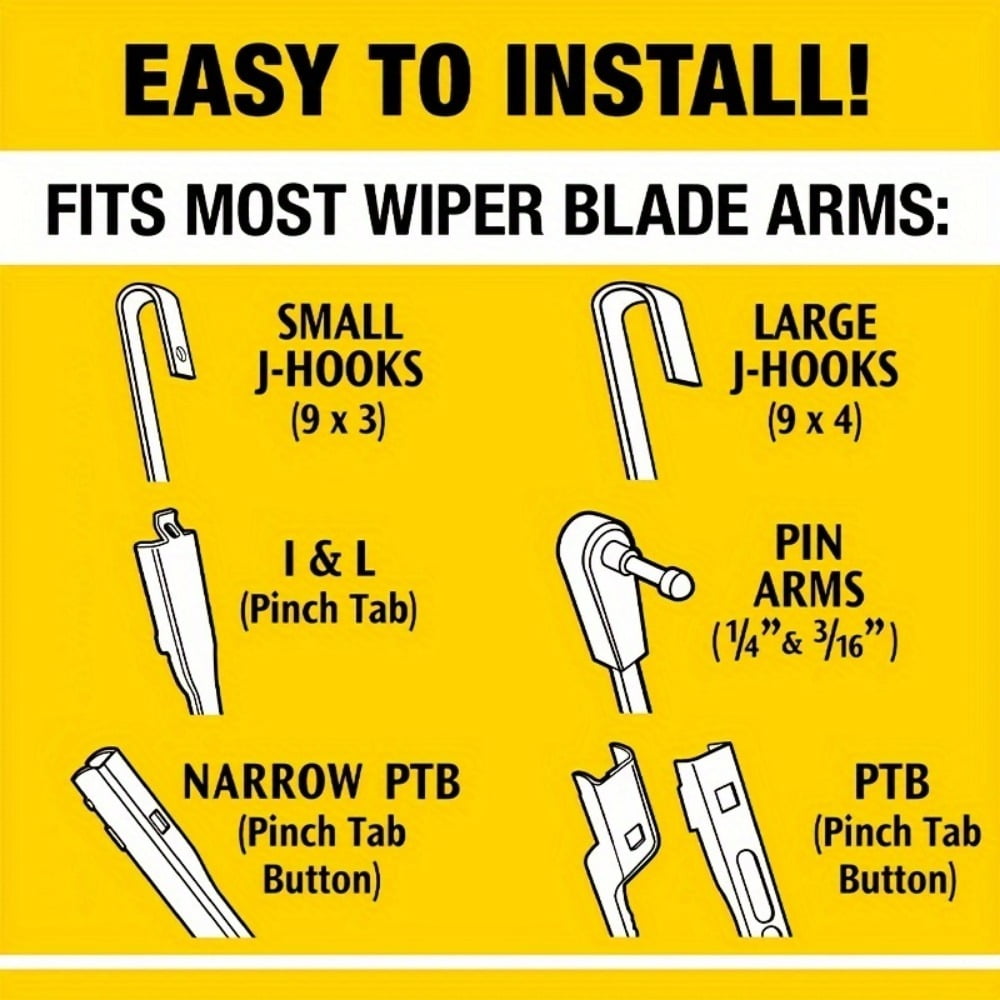 2-In-1 Wiper Blades, 26 Inch Windshield Wipers (Pack Of 1), Automotive Replacement Windshield Wiper Blades With Patented Rain-X Water Repellency Formula