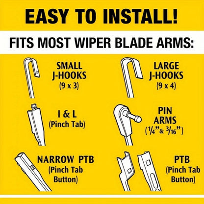 2-In-1 Wiper Blades, 26 Inch Windshield Wipers (Pack Of 1), Automotive Replacement Windshield Wiper Blades With Patented Rain-X Water Repellency Formula