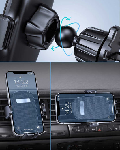 GUANDA Car Phone Holder for Air Vent, Secure Hook Clip with 360° Adjustable Mount, Compatible with iPhone, Samsung and Android Phones