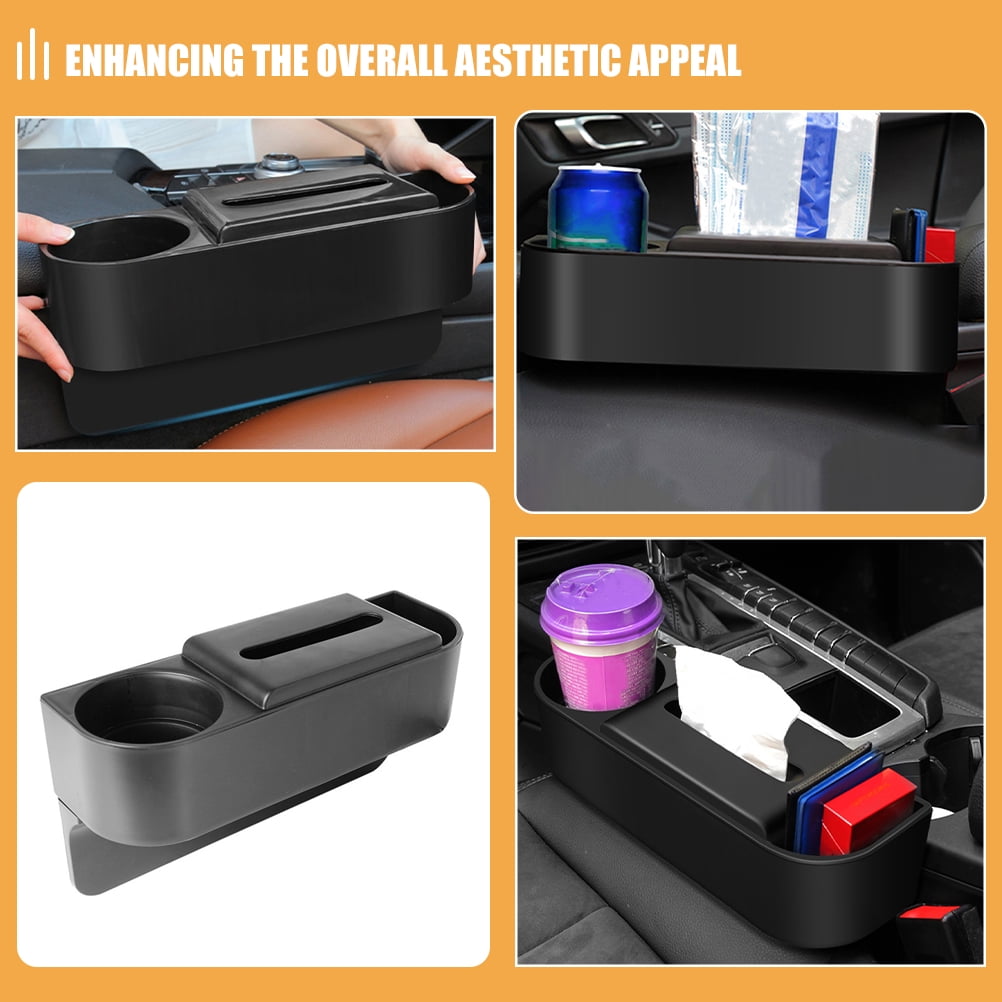 COSMOBETTY Spacesaving Car Interior Accessories Black Abs 1Set 11.8x6.7x3.9in