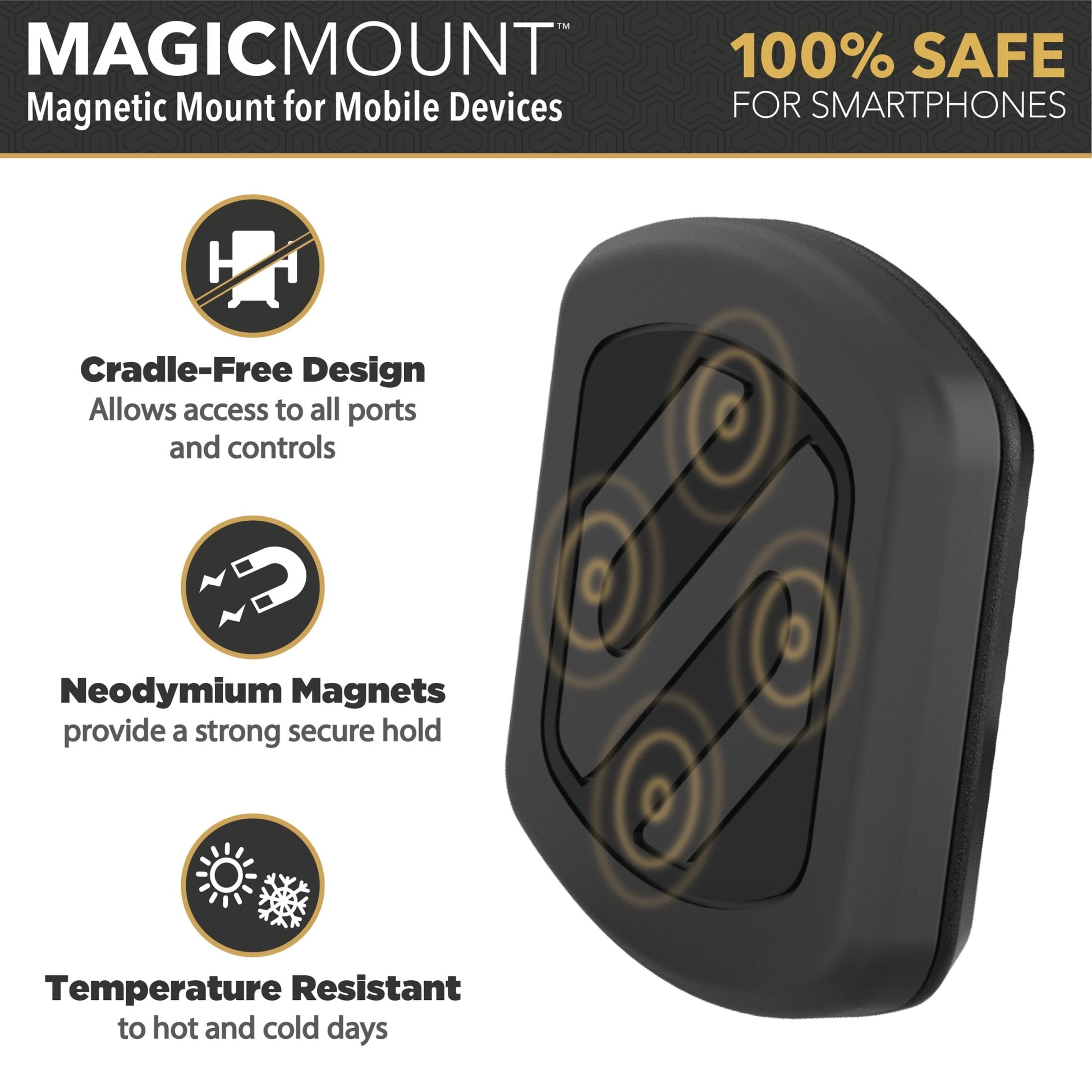 Scosche MAGVM2 MagicMount Magnetic Phone GPS Vent Mount for the Car