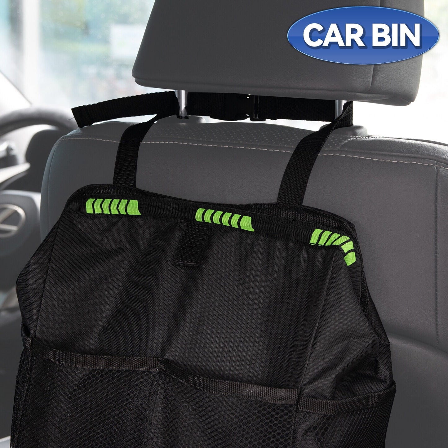 Car Trash Bag Litter Can Garbage Bin Seat Organizer Storage Box Waterproof for Van Truck Universal
