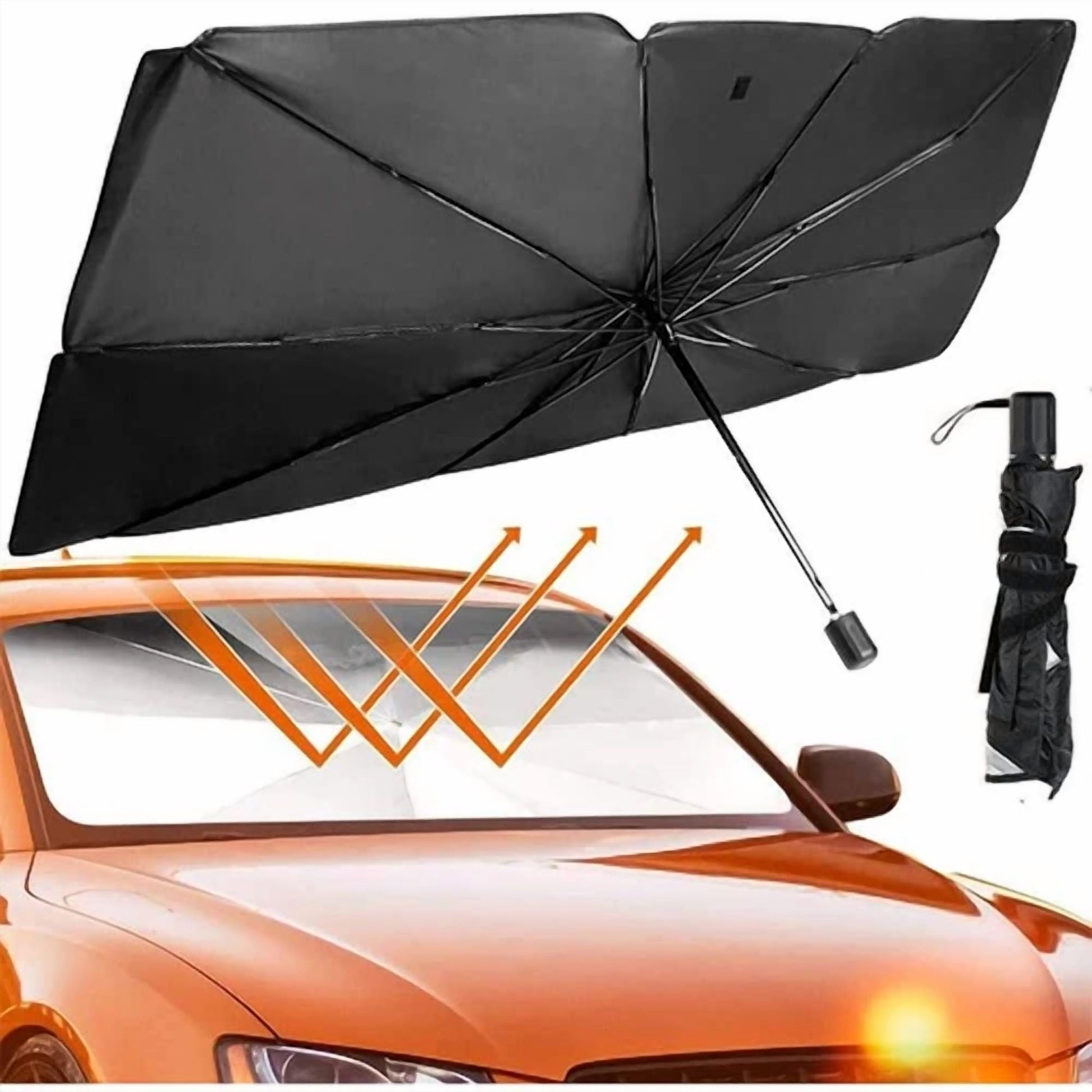 53" Car Windshield Sun Shade Foldable Umbrella Front Window Sun Uv Protection