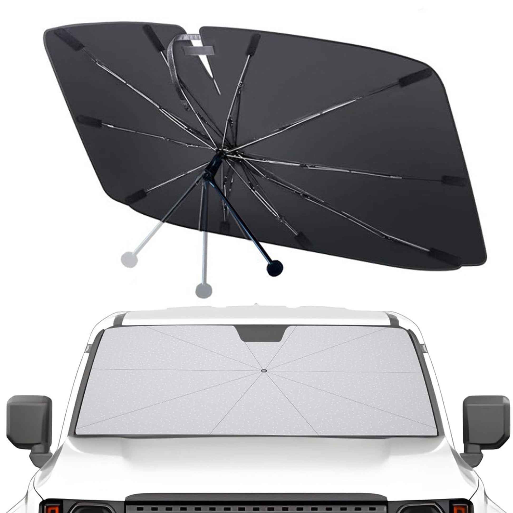 EVLIVE Premium Car Windshield Sunshade - Extra Wide Foldable Design, UV & Heat Protection, Universal Fit for SUV/Sedan/Truck.