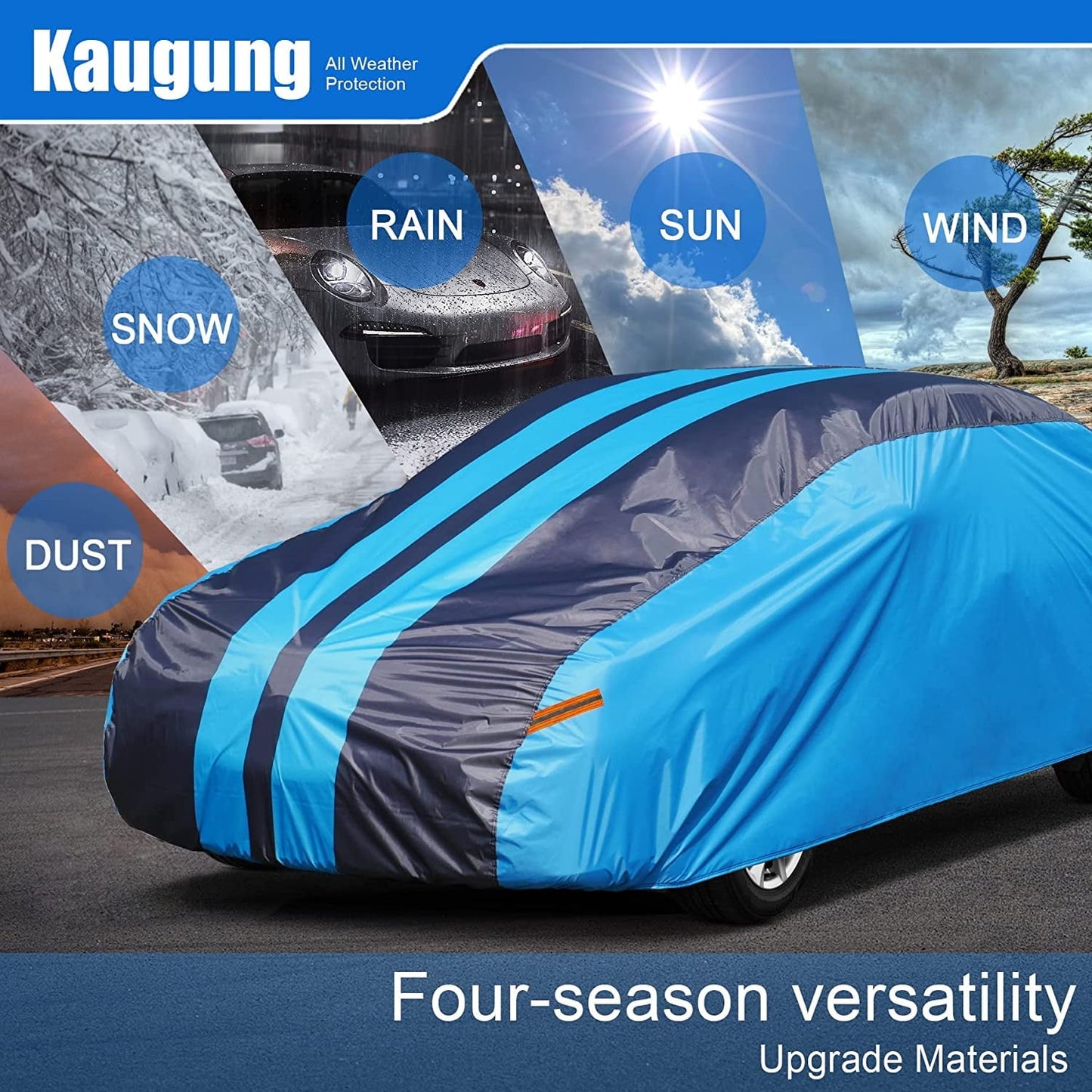 Car Cover Waterproof Custom Fit Toyota RAV4 (2005-2025), Full Exterior Cover for Automobiles Lightweight Resistant Outdoor Sun UV Rain Dust Snow Wind Protection.