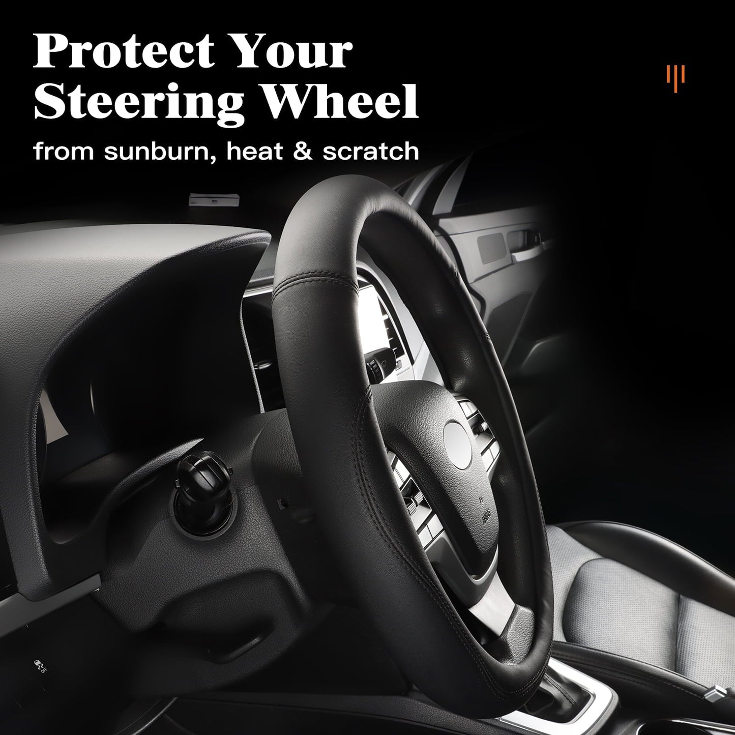 HOTOR Car Steering Wheel Cover for Women - Universal Car Accessories Fit for 14.5”-15” Steering Wheels