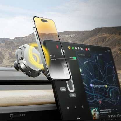 ToughTested MagTough 3-in-1 Magnetic Car Phone Mount, MagSafe Compatible Dash, Windshield & Vent Mount, 360° Rotation, Strong Suction & Adapter Ring – Black