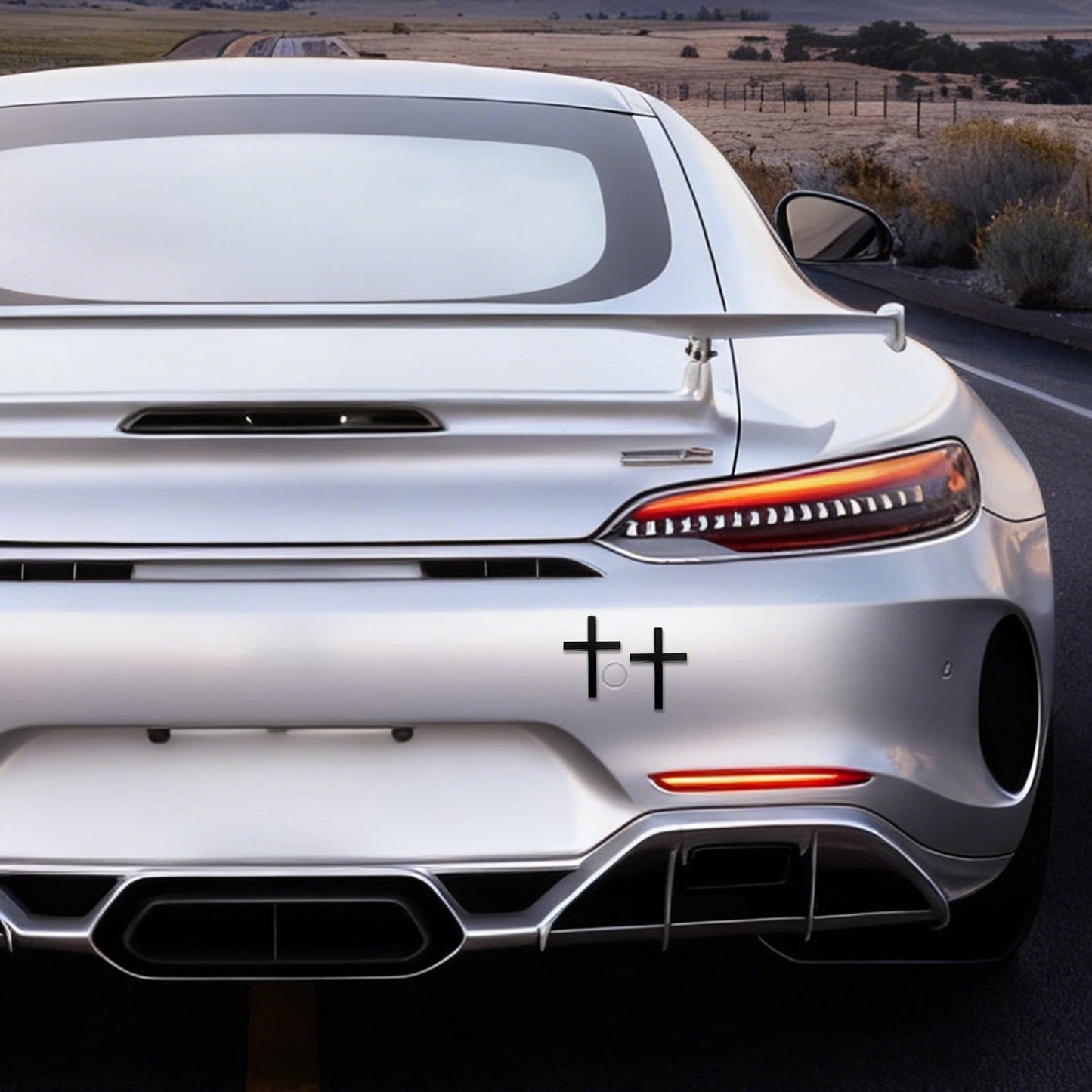 Christian Cross Exterior Car Decal - Versatile Decor Sticker for All Vehicles (Cars/SUVs/Motorcycles)