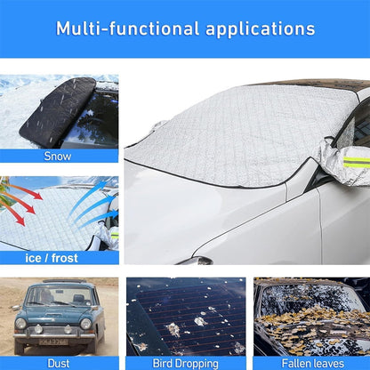 Anti-ice, anti-snow, and anti-frost car windshield cover, ultra-thick protection for the front windshield, 61*49 inches suitable for use in autumn/winter.