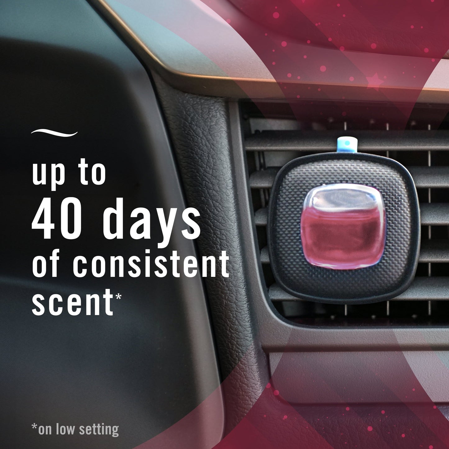 Febreze Car Air Freshener, Odor-Fighting Car Vent Clip, Cranberry Crumble, 2 Count