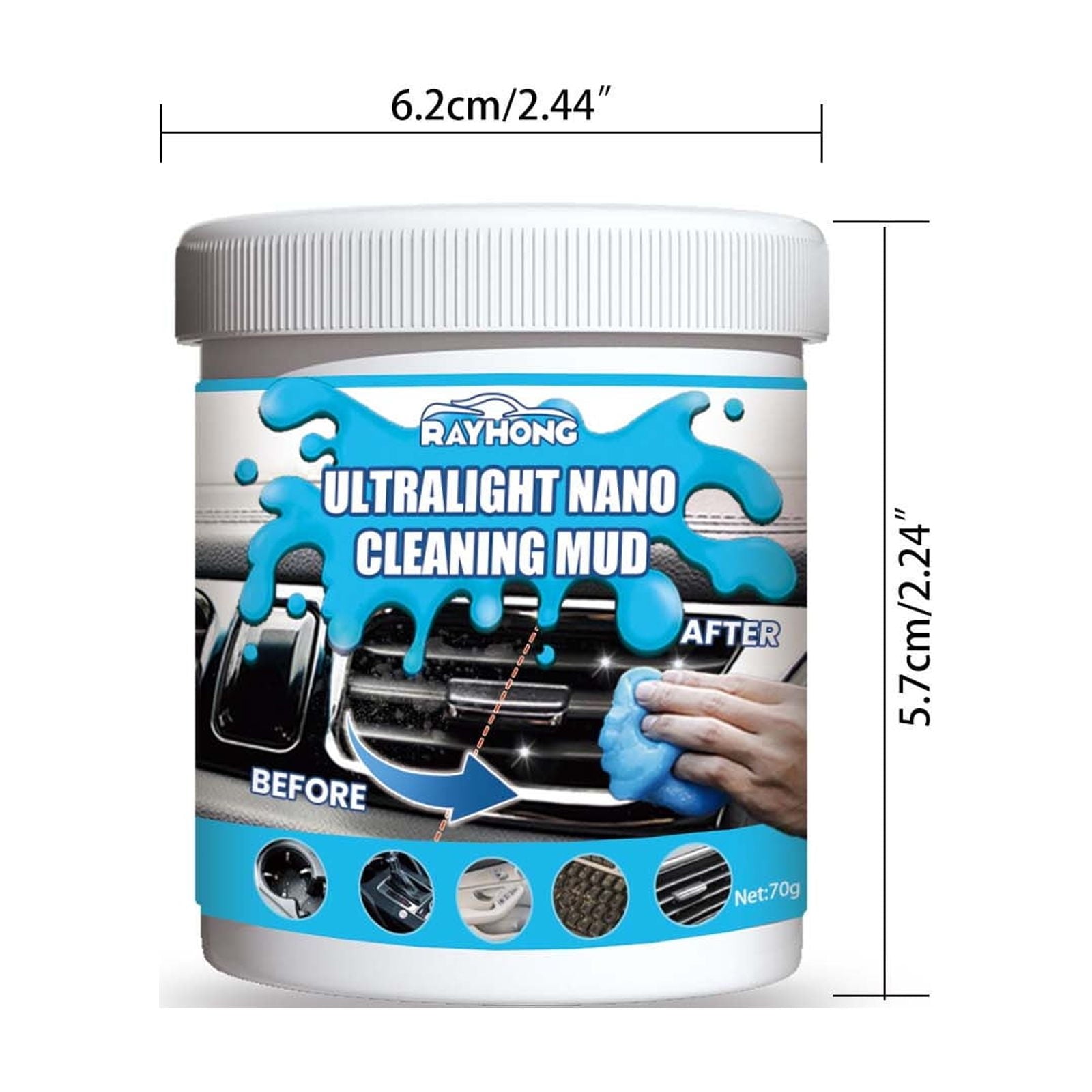Hauiodp Car Cleaing Gel, Universal Car Interior Cleaner Slime, Dust Remover Gifts for Men Women, Car Cleaning Putty for Keyboard, Laptop, PC, Cameras, Auto Detailing Tools Accessories