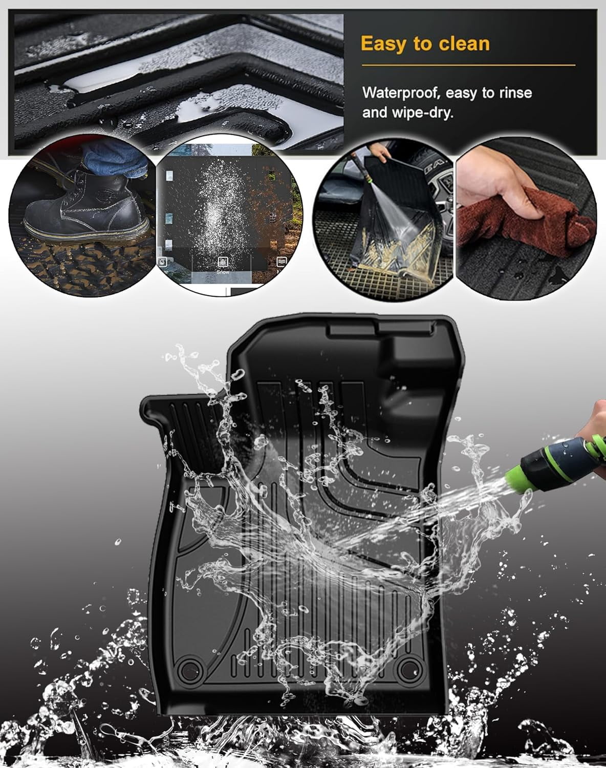 AOMSAZTO Car Floor Mats & Cargo Liner TPE Rear Trunk Mat Set For Honda Accord 2018-2022 All Weather Protection Automotive Floor Liners & Trunk Mat ,Custom Fit Car Accessories Car Mats