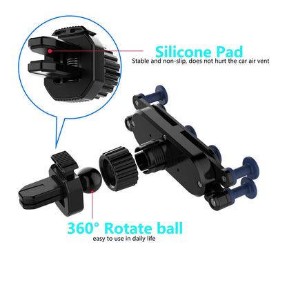 Njjex Phone Holder for Car Mount Air Vent for iPhone SE 2020 / 11 / 12 Pro Max XR XS Max / Galaxy S9 S10 S20 Ultra Note 20 10 Ultra / Moto G Stylus E 2020 / LG Stylo 6