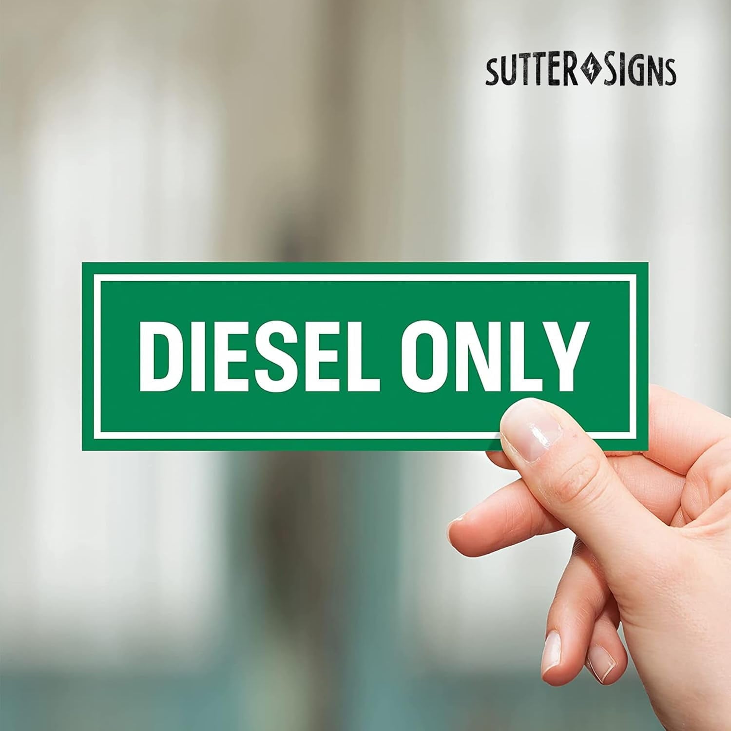 Sutter Signs 6pc Diesel Only & Gasoline Only Stickers for Fuel Tank | Weatherproof Adhesive Decals for Trucks, Tractors, Fuel Cans, Gas Caps
